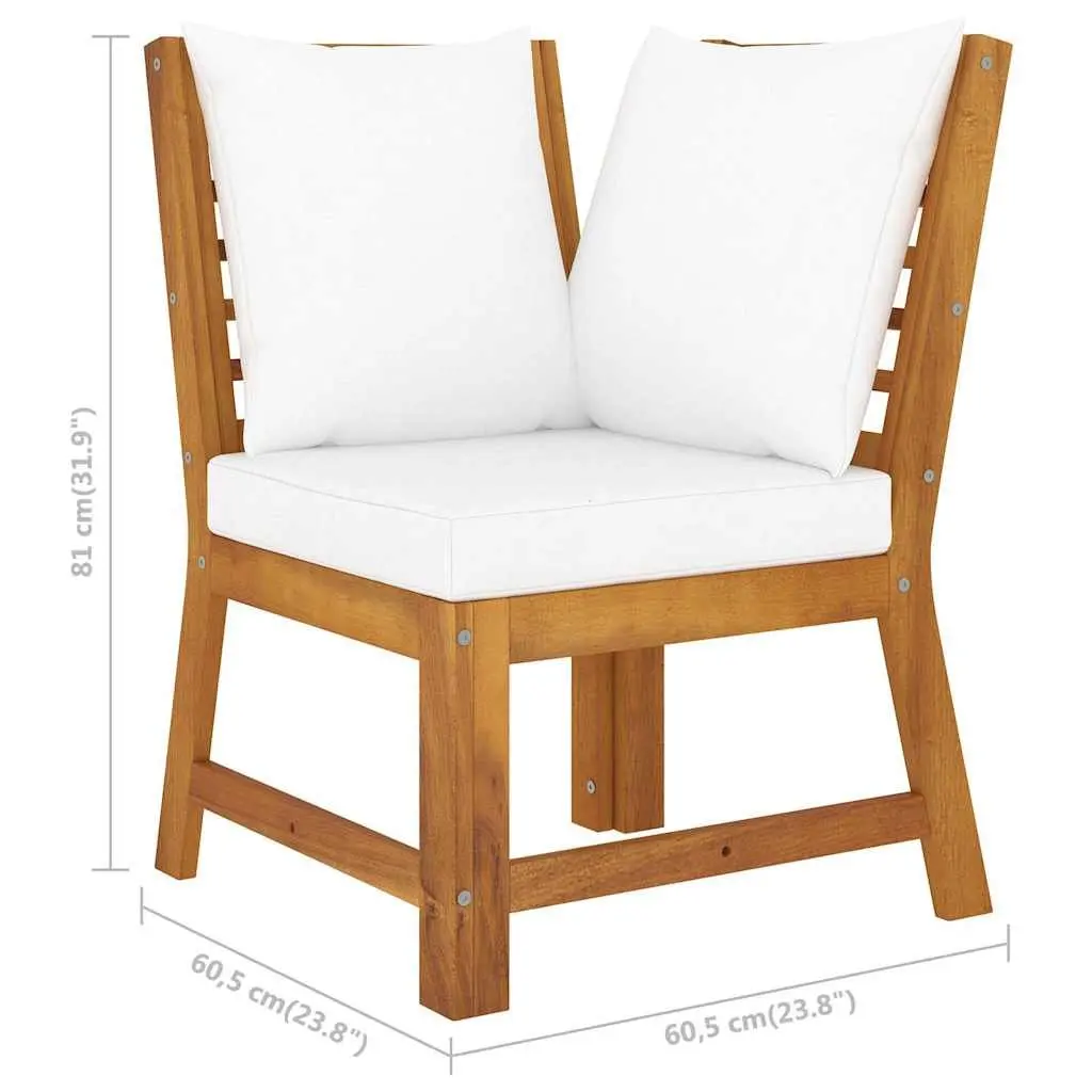 4 Piece Garden Lounge Set Outdoor Patio Sofa with Coffee Table Cushion Cream