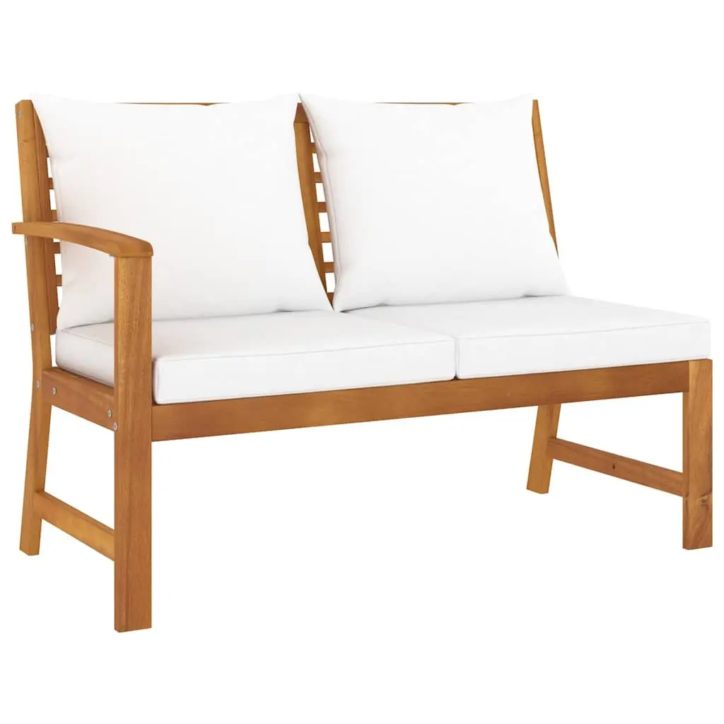 4 Piece Garden Lounge Set Outdoor Patio Sofa with Coffee Table Cushion Cream