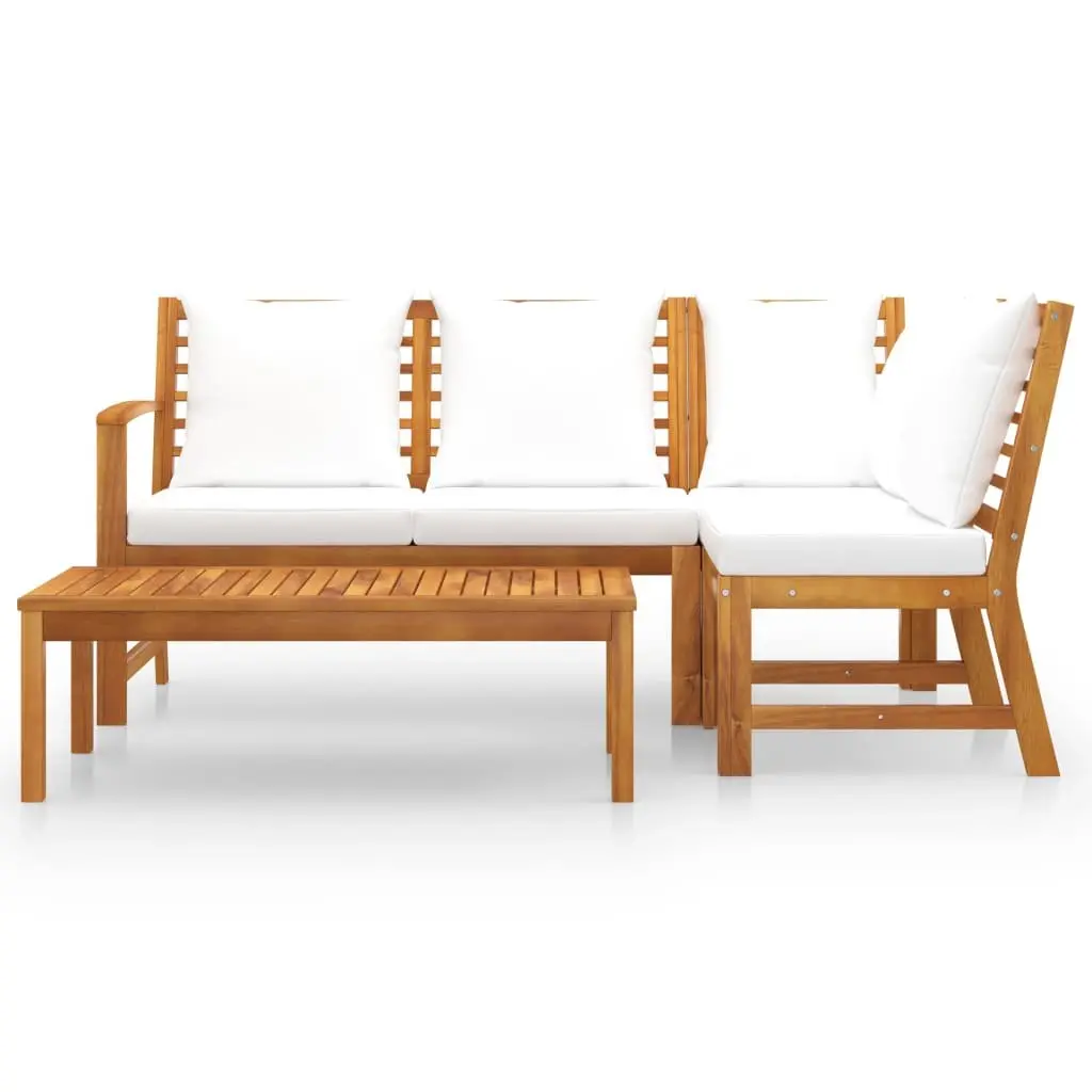 4 Piece Garden Lounge Set Outdoor Furniture Patio Sofa Coffee Table Cushion