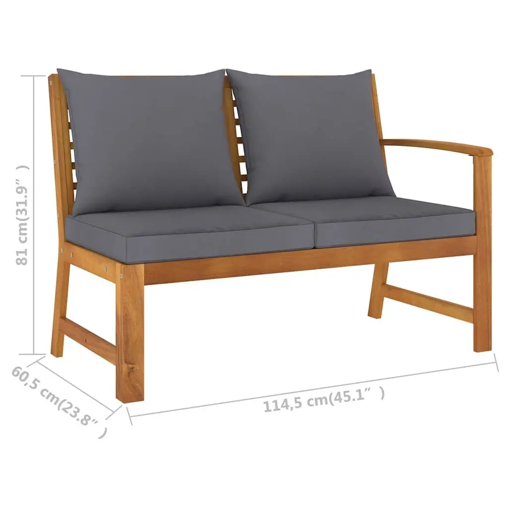 4 Piece Garden Lounge Set with Cushions Coffee Table Outdoor Patio Furniture
