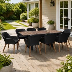 Your New Favorite 9 Piece Outdoor Dining Set Awaits