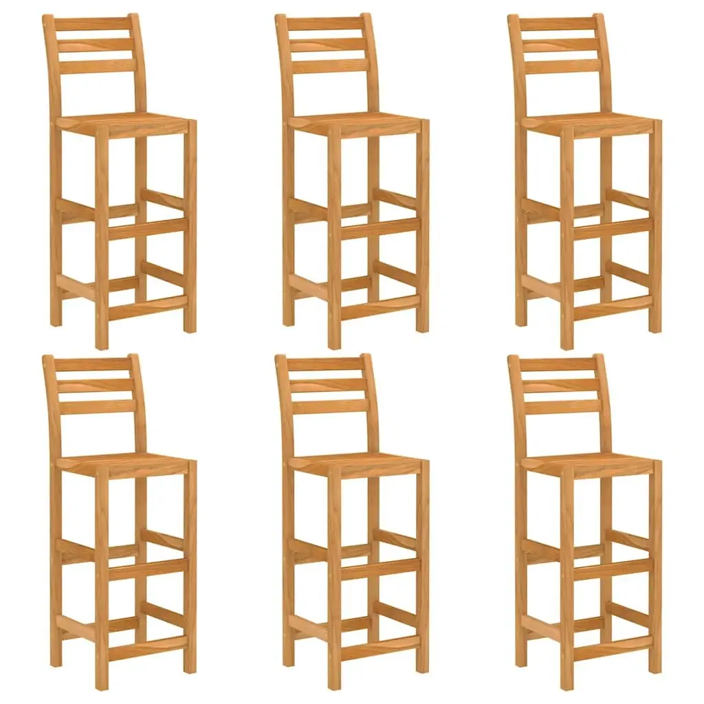 Outdoor Bar Set Solid Wood with Stools 7 Piece Patio Garden Furniture Brown