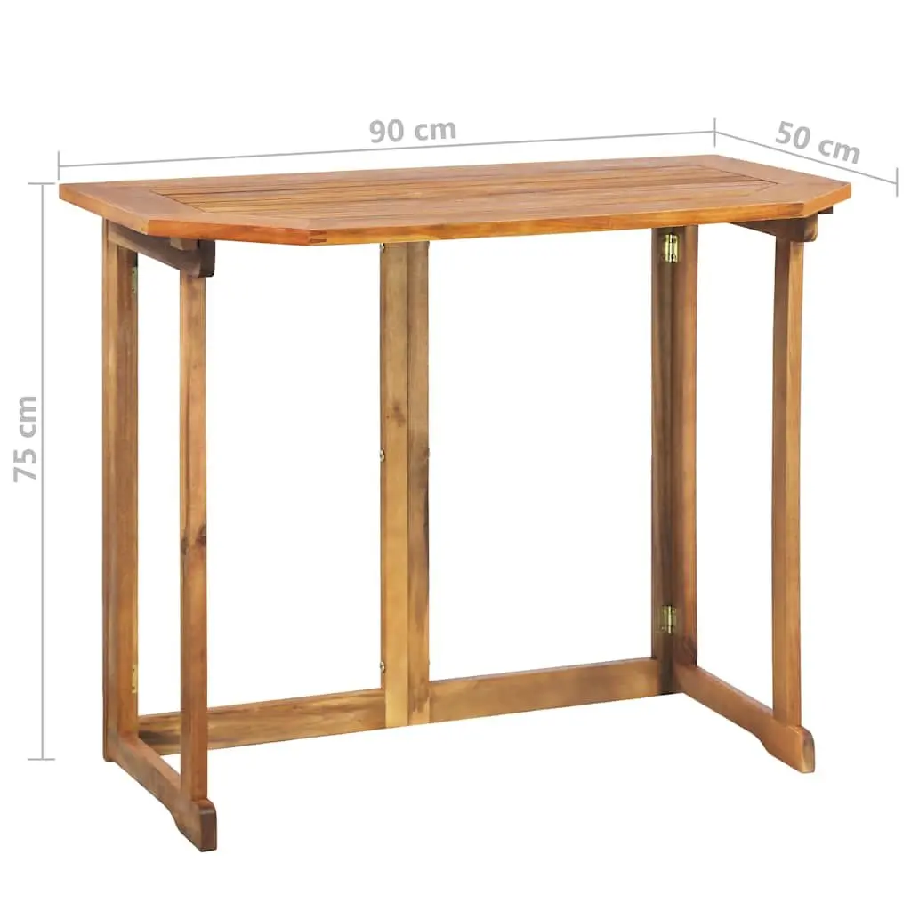4 Piece Bistro Set Outdoor Furniture Foldable Wooden Table Chairs Patio Garden