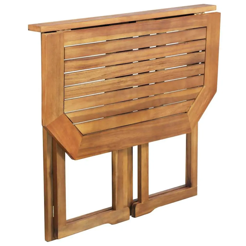 4 Piece Bistro Set Outdoor Furniture Foldable Wooden Table Chairs Patio Garden