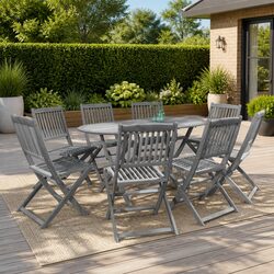 Friendly 9 Piece Garden Dining Set for Your Outdoor Needs