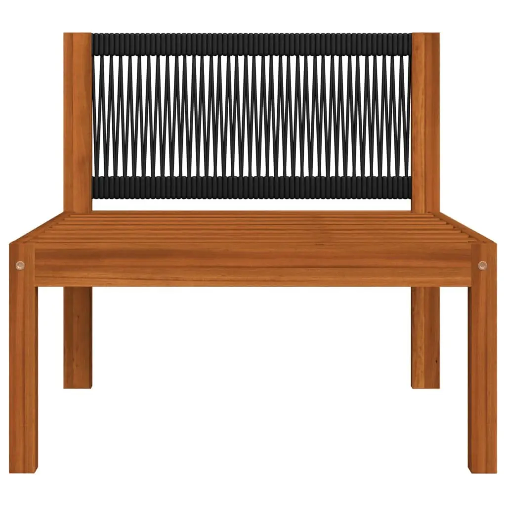 4-Seater Garden Sofa Rope Backrest Cream Outdoor Lounge Patio Furniture Set
