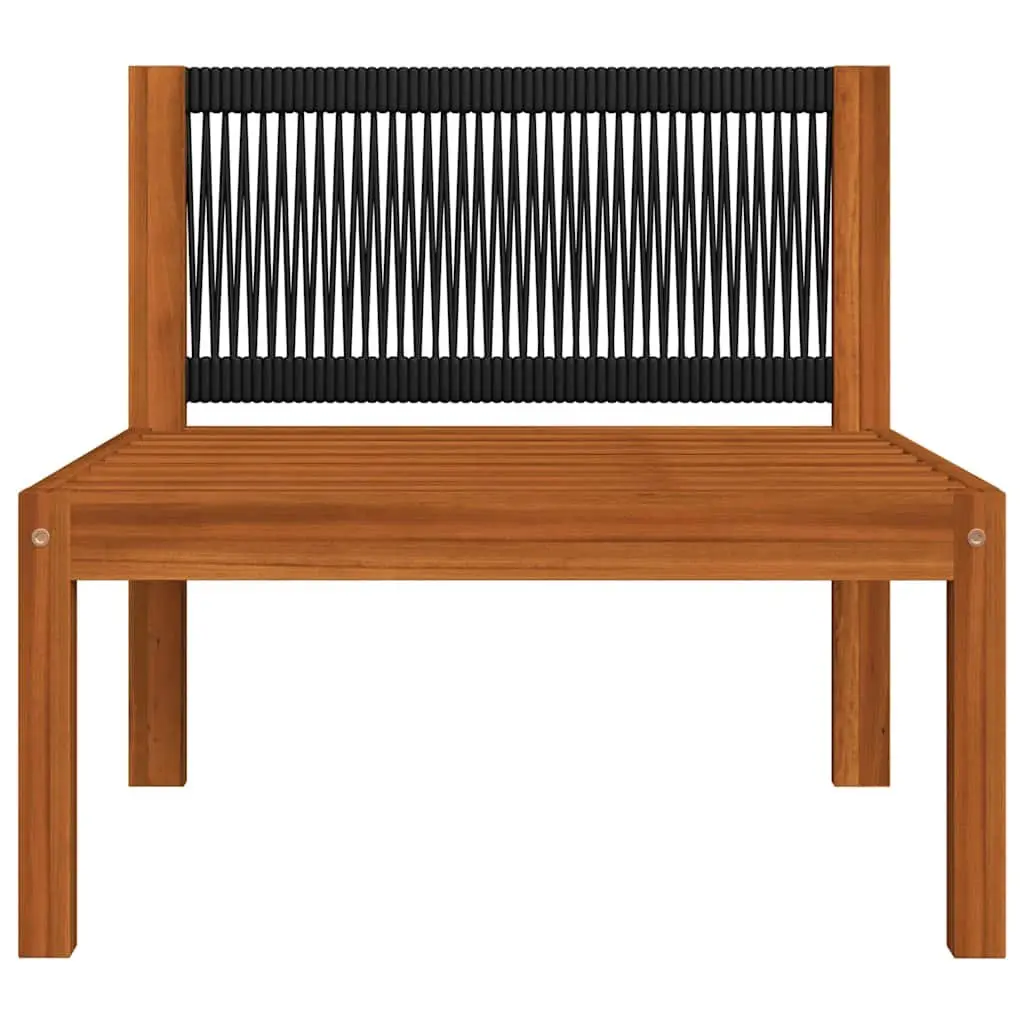 Garden Lounge Set 6 Piece Outdoor Furniture with Rope Backrest and Cushions