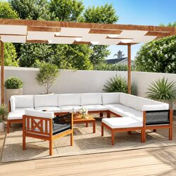 Join Friends Outdoors with Our 12-Piece Lounge Set