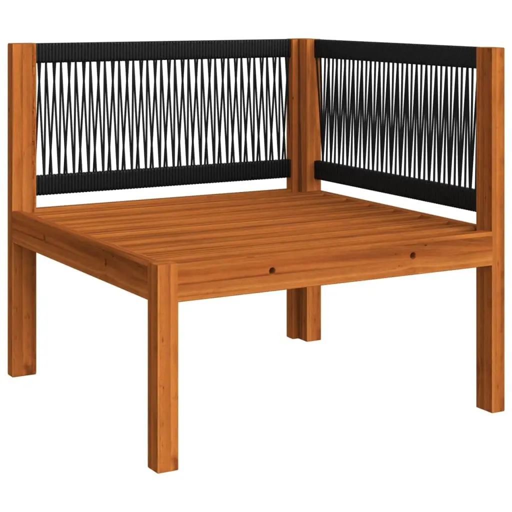Garden Lounge Set 5 Piece Outdoor Furniture Rope Backrest Patio Seating With