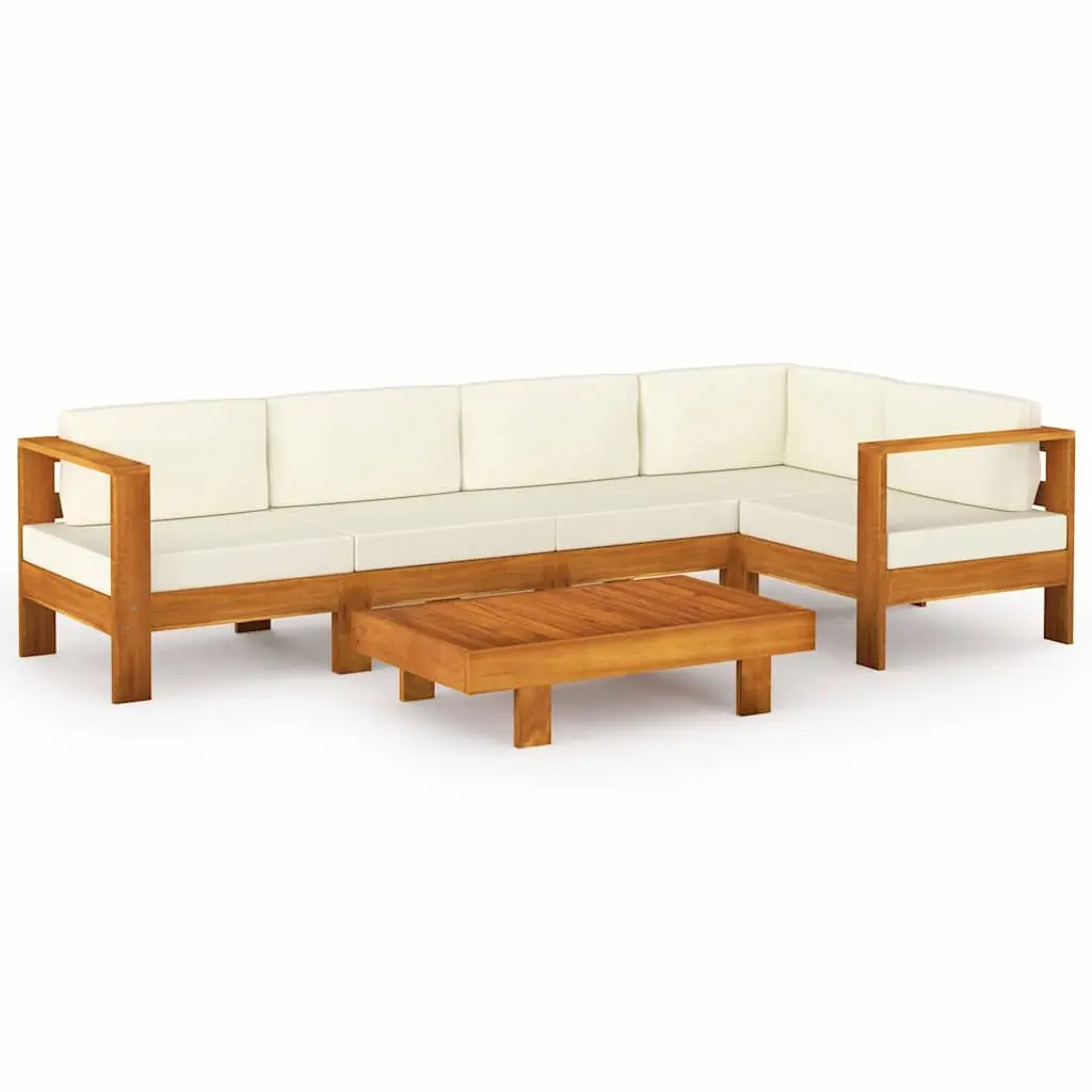 6 Piece Garden Lounge Set Outdoor Patio Furniture Acacia Wood
