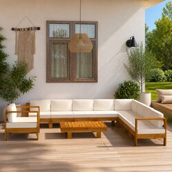 Friendly 10 Piece Garden Lounge Set with Cushions