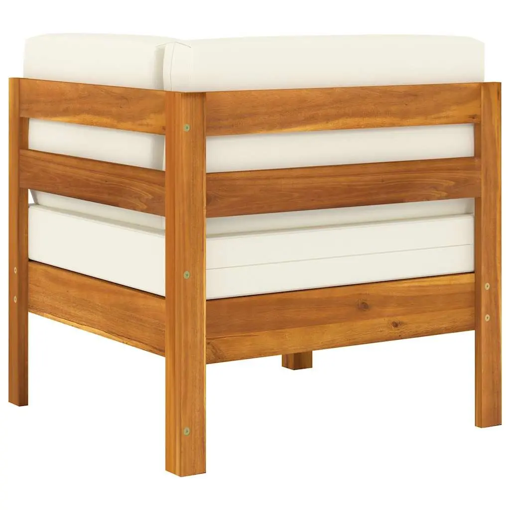 Garden Lounge Set Acacia Wood 10 Piece Outdoor Furniture with Cushions