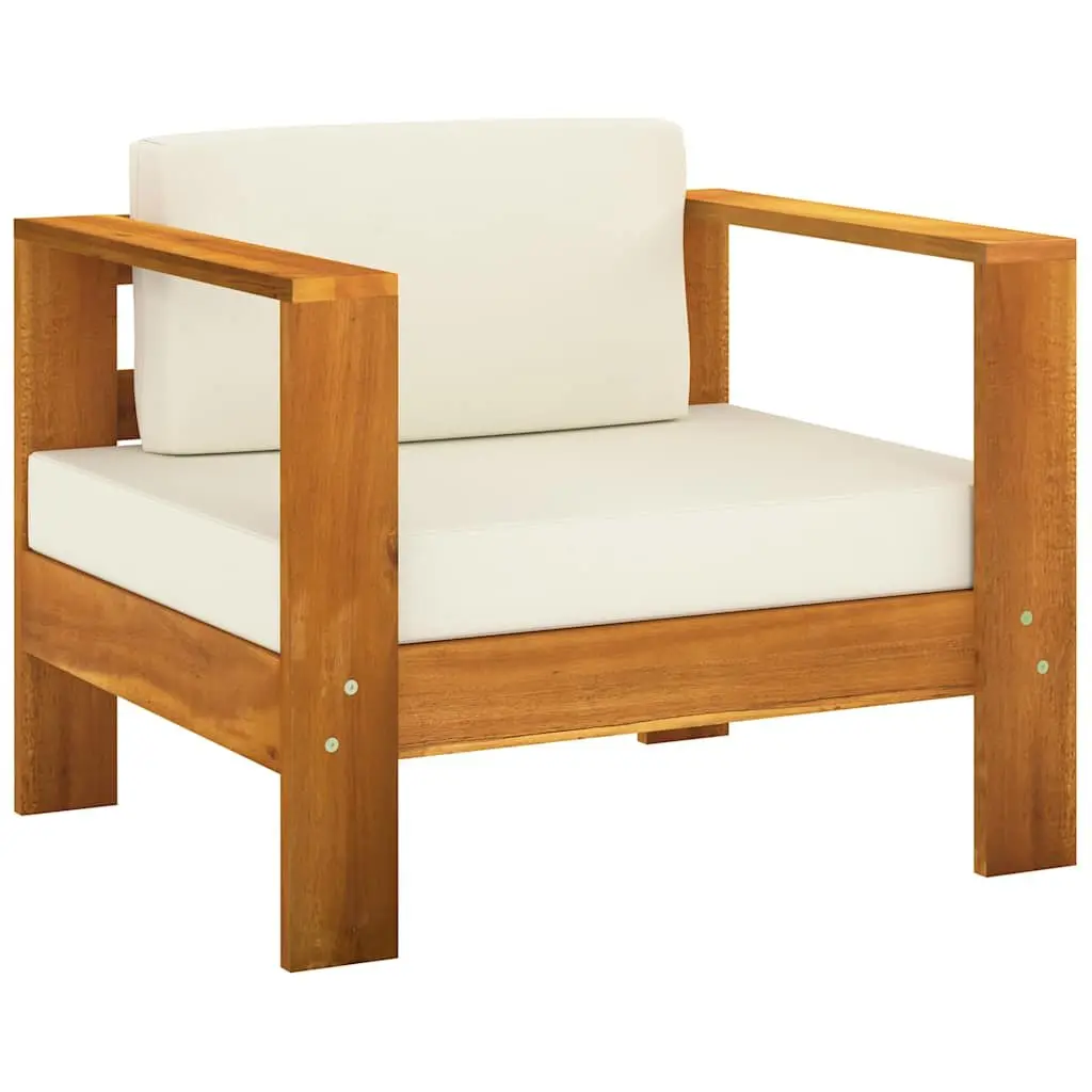 Garden Lounge Set Acacia Wood 10 Piece Outdoor Furniture with Cushions