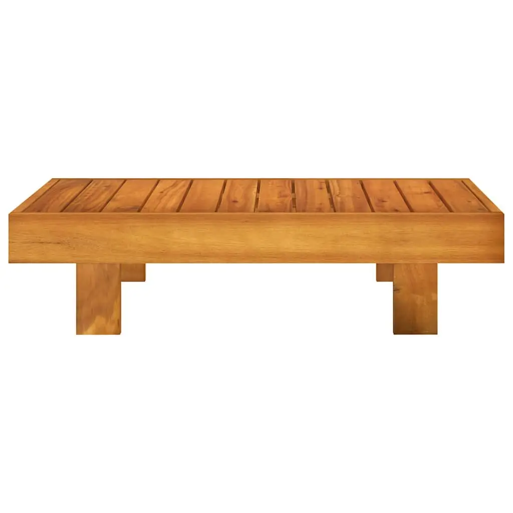 Garden Lounge Set Acacia Wood 8 Piece with Grey Cushions