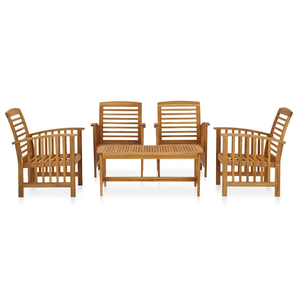 Garden Lounge Set 5 Piece Outdoor Furniture Solid Wood Patio Sofa Coffee Table