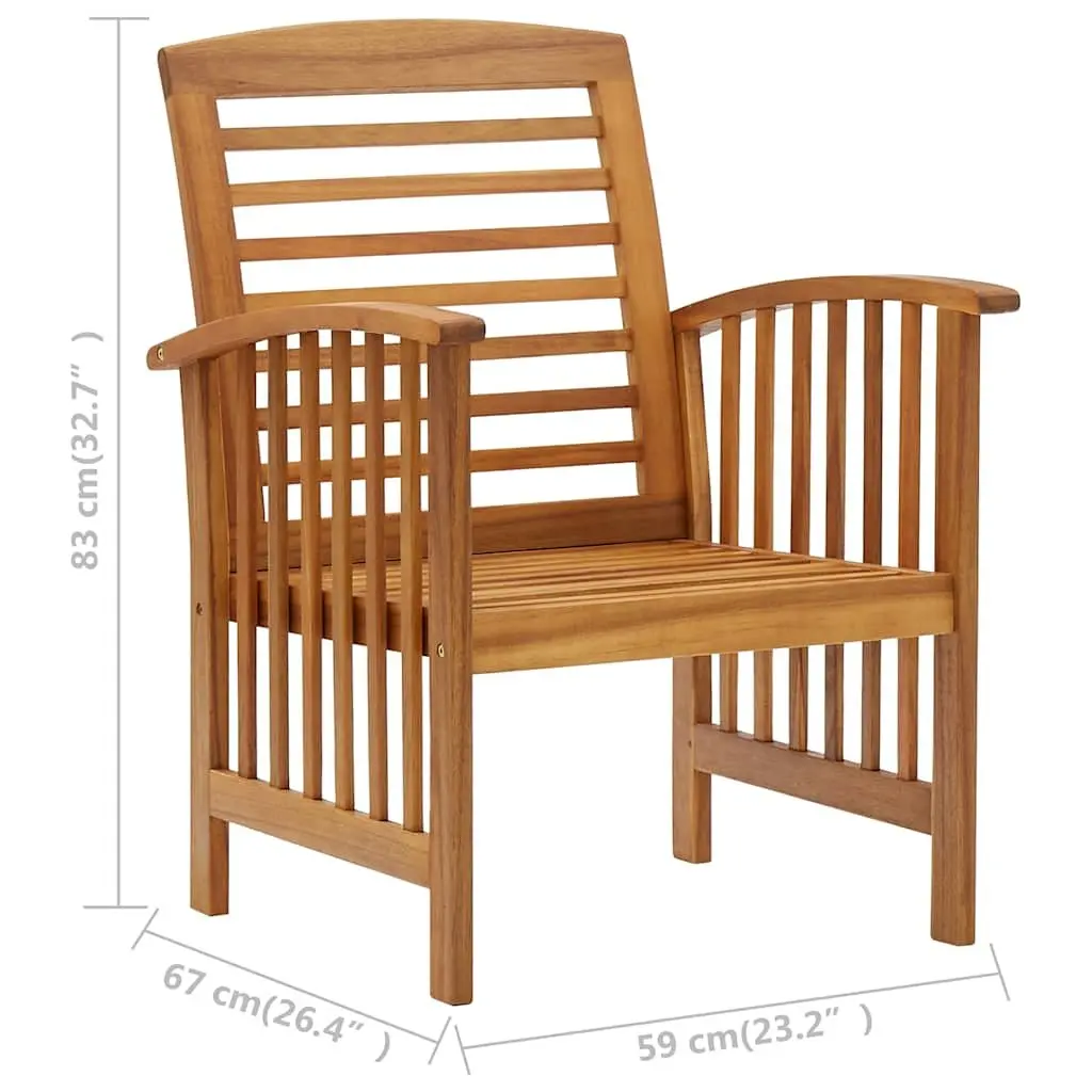 Garden Lounge Set 5 Piece Outdoor Furniture Solid Wood Patio Sofa Coffee Table