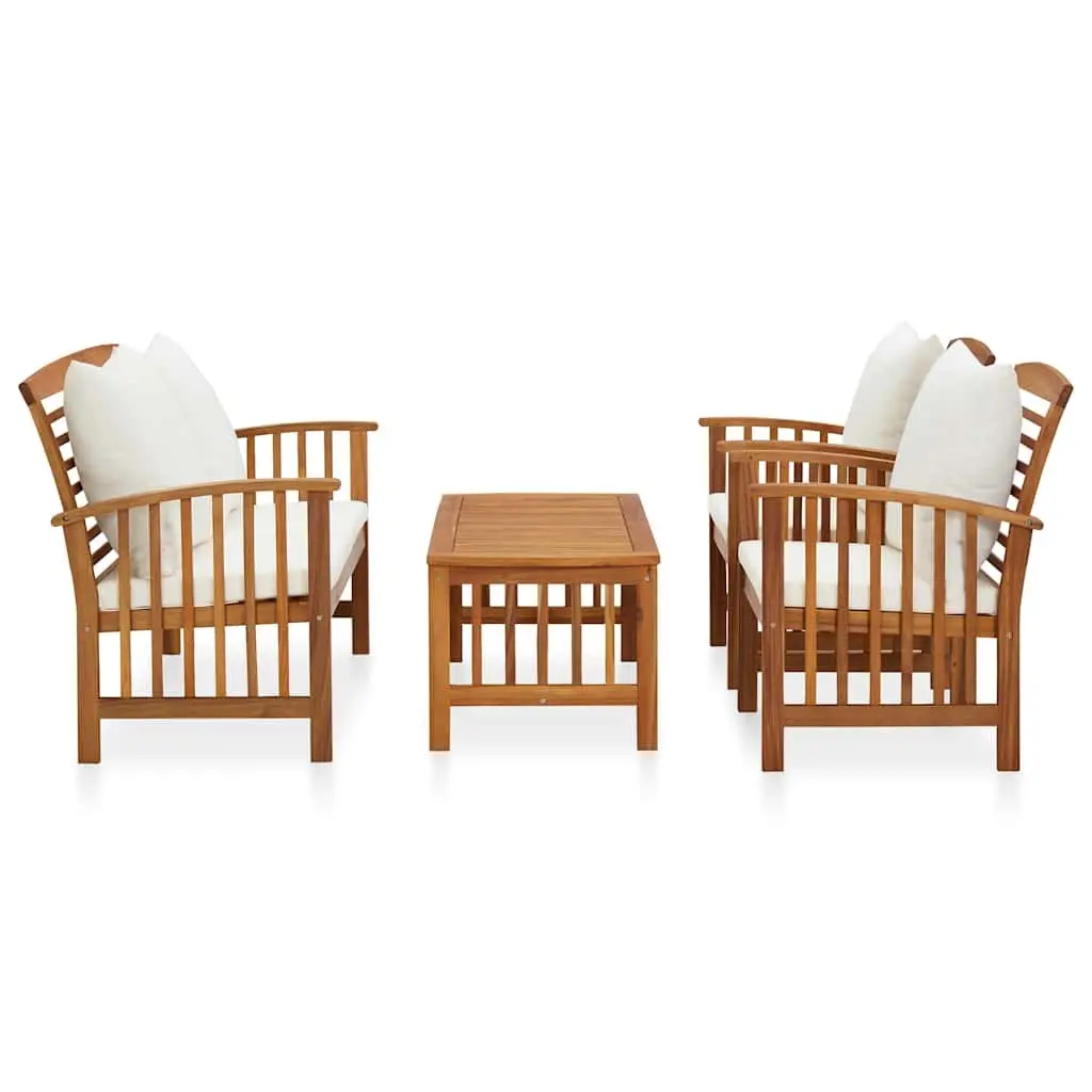 4 Piece Garden Lounge Set with Cushions
