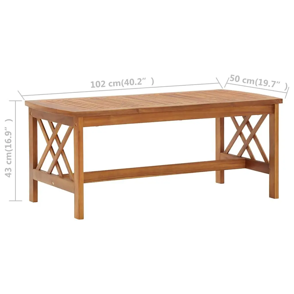 Garden Lounge Set Solid Acacia Wood 4 Piece Outdoor Furniture with Cushions