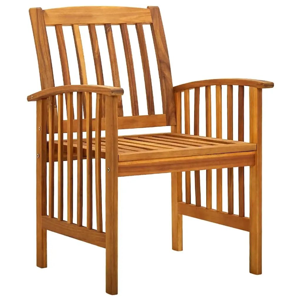 Garden Dining Set 5 Piece Outdoor Patio Furniture Acacia Wood Table with Cushions