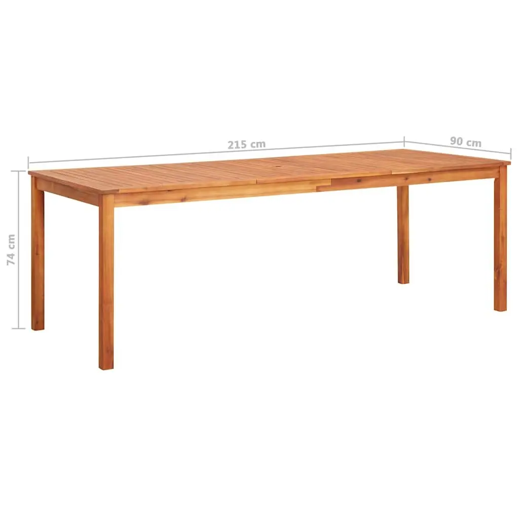 Garden Dining Set 7 Piece Outdoor Patio Table with Cushions Acacia Wood