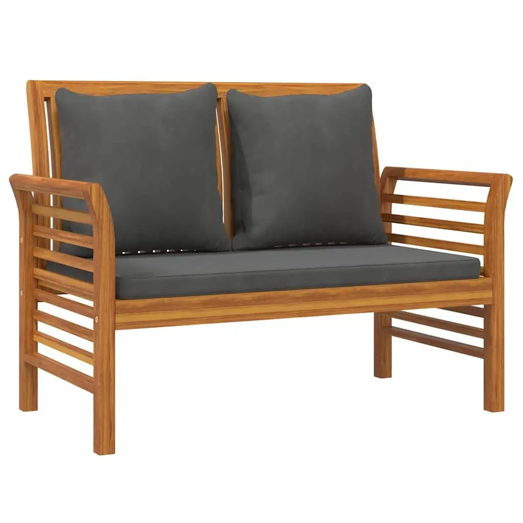 Outdoor Lounge Set Acacia Wood Brown 3 Piece with Cushions for Relaxation and Socializing