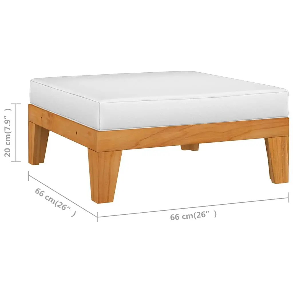Garden Lounge Set Solid Wood 7 Piece Outdoor Furniture with Cushions