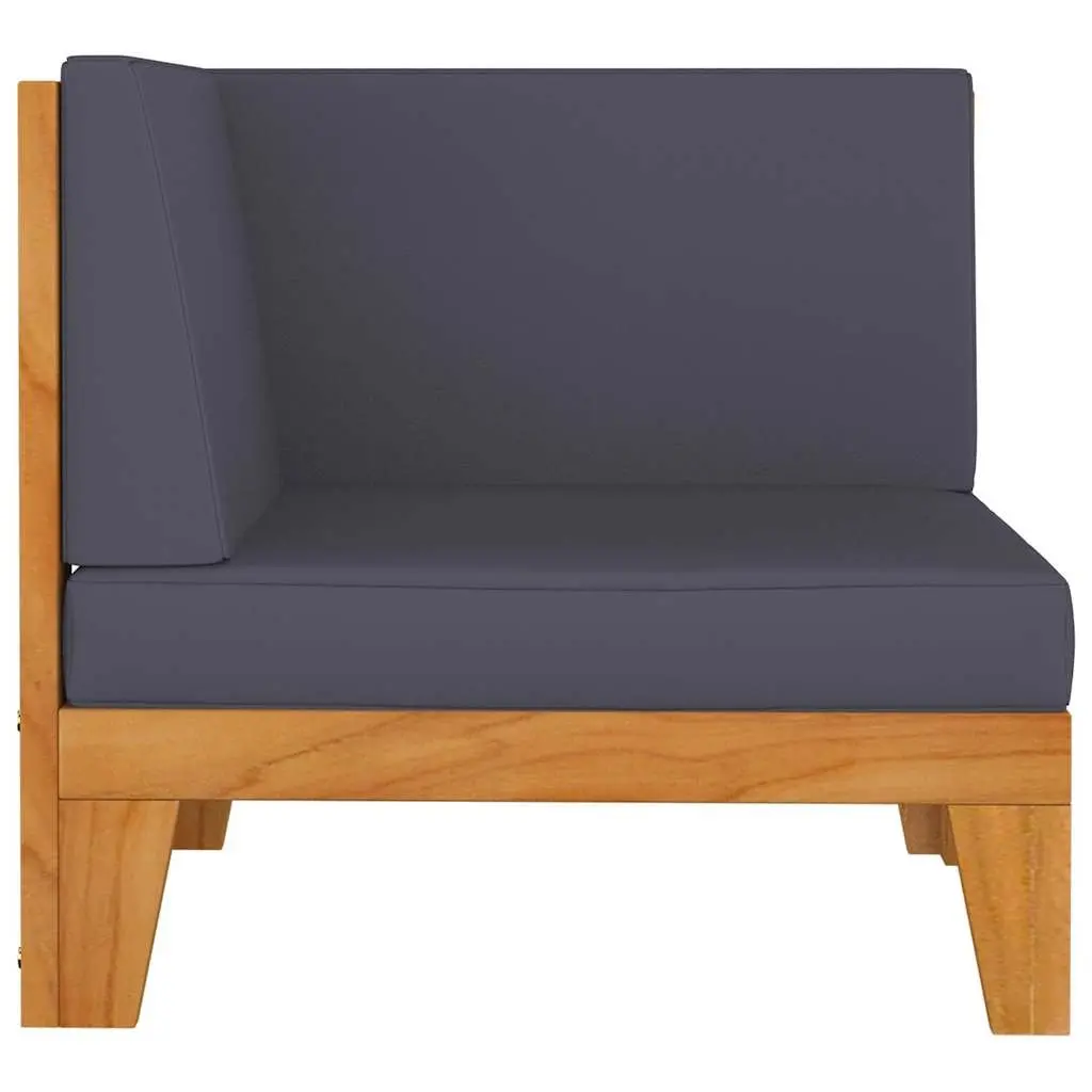 Garden Lounge Set 4 Piece Outdoor Furniture with Cushions Solid Wood Grey