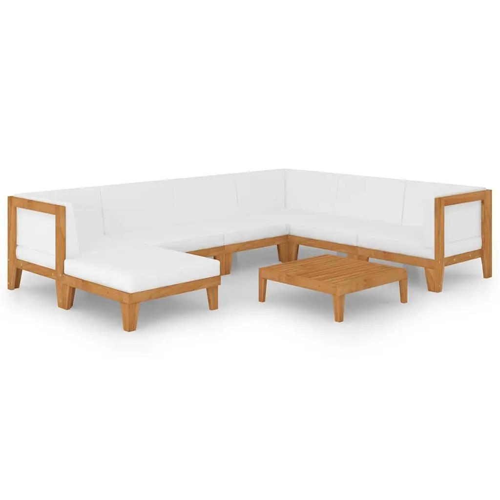 Garden Lounge Set Modular Sectional 8 Piece Outdoor Furniture with Cushions