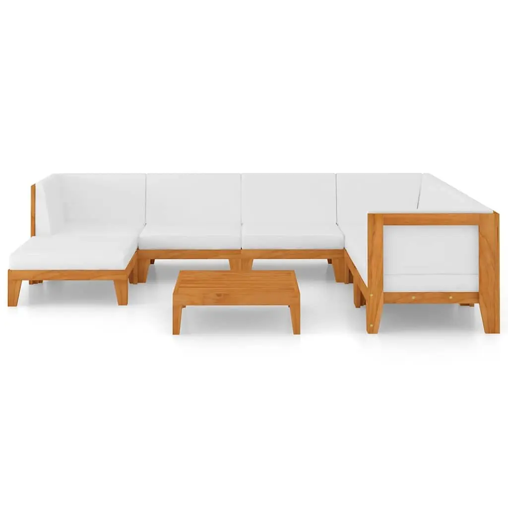 Garden Lounge Set Modular Sectional 8 Piece Outdoor Furniture with Cushions