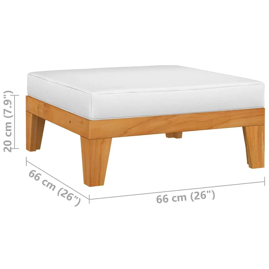 Garden Lounge Set 8 Piece Outdoor Furniture Modular Acacia Wood with Cushions