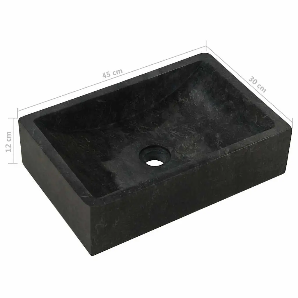 Bathroom Vanity Cabinet Solid Teak Wood with Two Marble Sinks Black Storage Unit