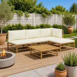 Your Friendly 5 Piece Bamboo Lounge Set for Relaxation