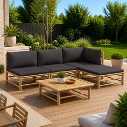 Your Ideal 5 Piece Bamboo Garden Lounge Set