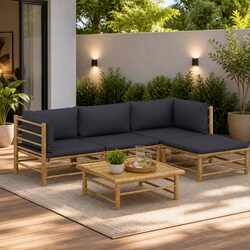 You’ll Love This 5 Piece Bamboo Garden Lounge Set!