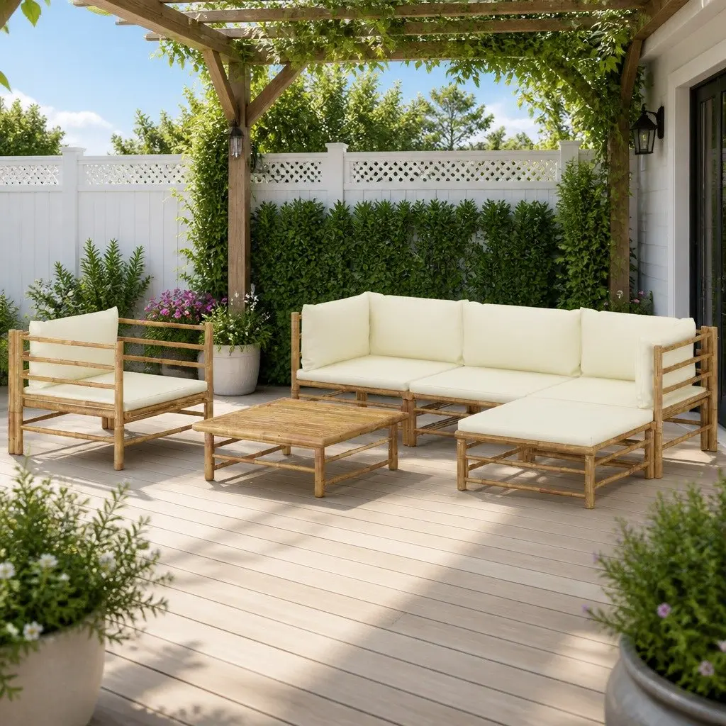 6-Piece Bamboo Lounge Set