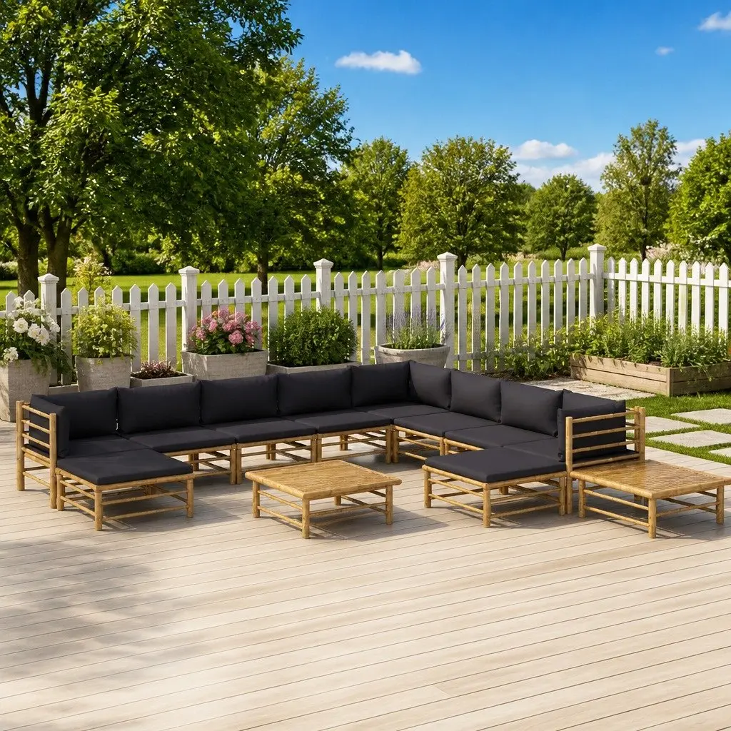 12-Piece Bamboo Lounge Set