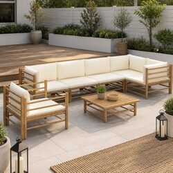 Your Ideal 7 Piece Bamboo Lounge Set Awaits