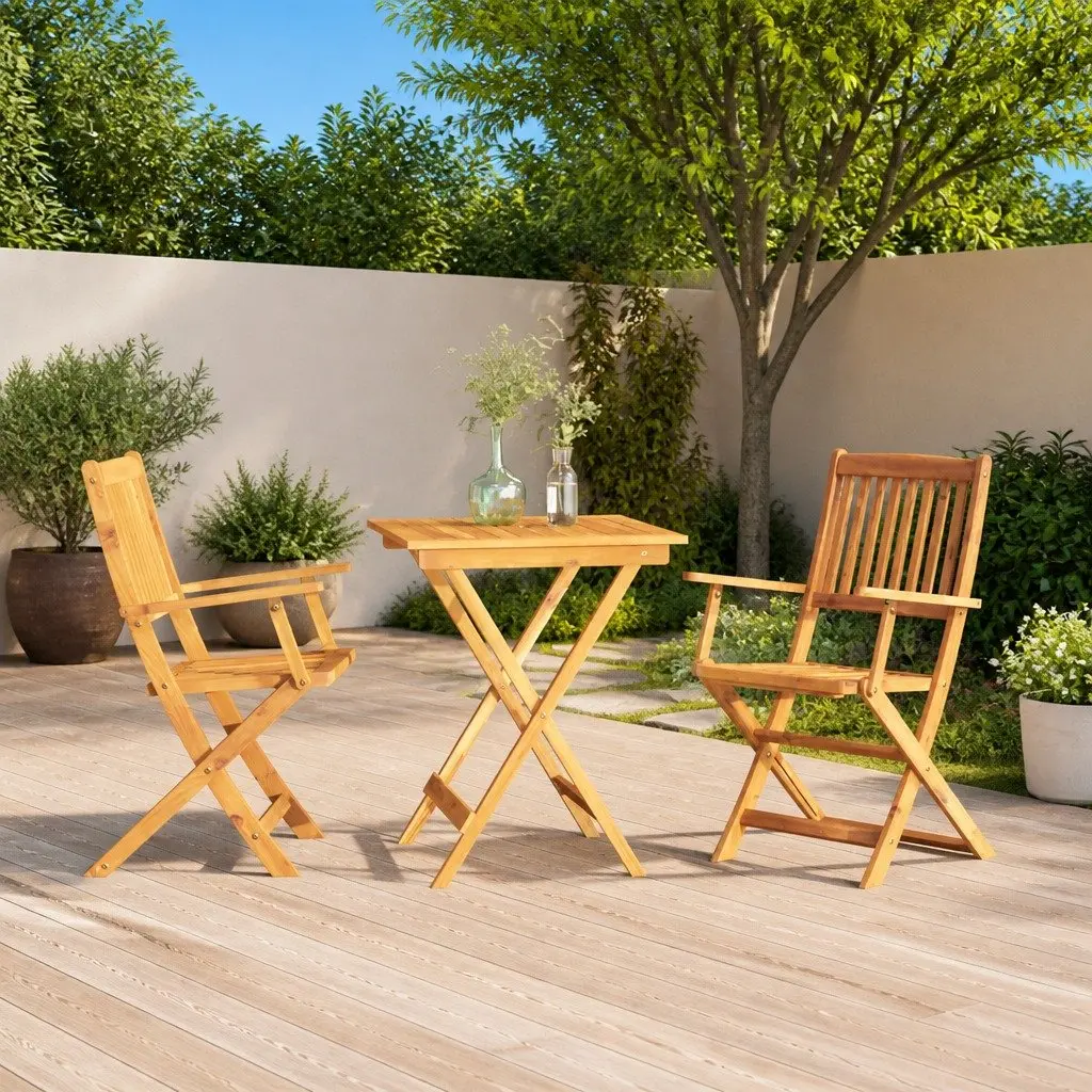 3-Piece Folding Outdoor Dining Set