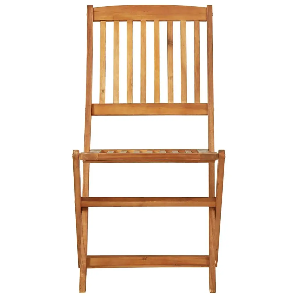 Folding Garden Dining Set Brown Acacia Wood 3 Piece