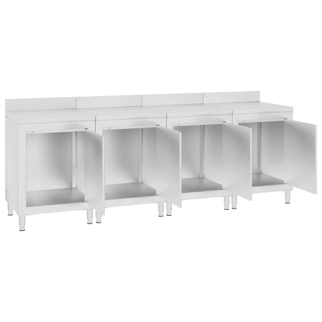 Commercial Stainless Steel Work Table Cabinet 240x60x96 cm Kitchen Storage