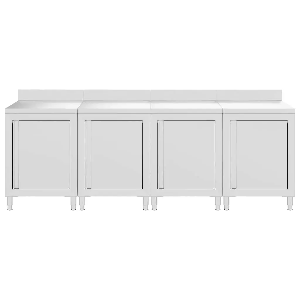 Commercial Stainless Steel Work Table Cabinet 240x60x96 cm Kitchen Storage