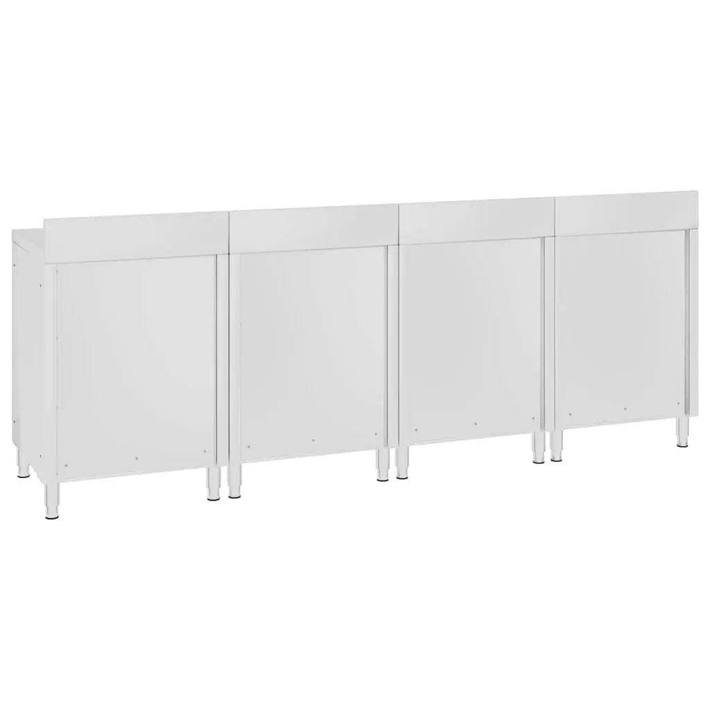 Commercial Stainless Steel Work Table Cabinet 240x60x96 cm Kitchen Storage