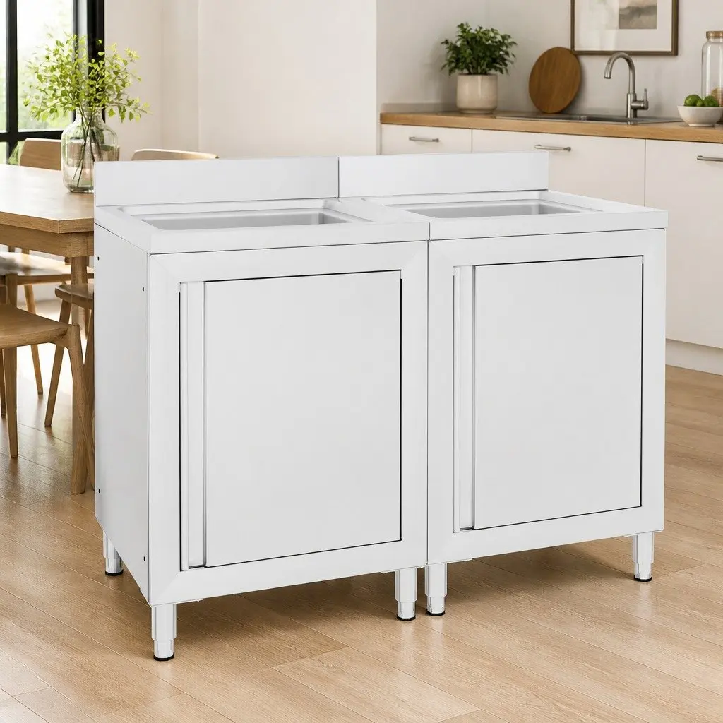 Stainless Steel Kitchen Sink Cabinet Set