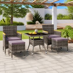 Friendly Outdoor Dining with 5 Piece Garden Set