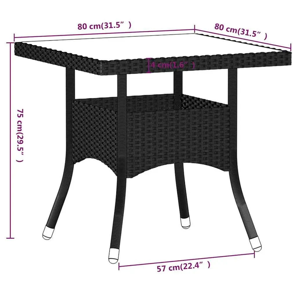 5 Piece Garden Dining Set Poly Rattan Tempered Glass Table Chairs Grey Outdoor