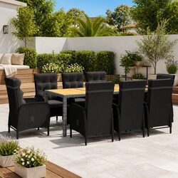 Friendly 9 Piece Garden Dining Set for Your Family