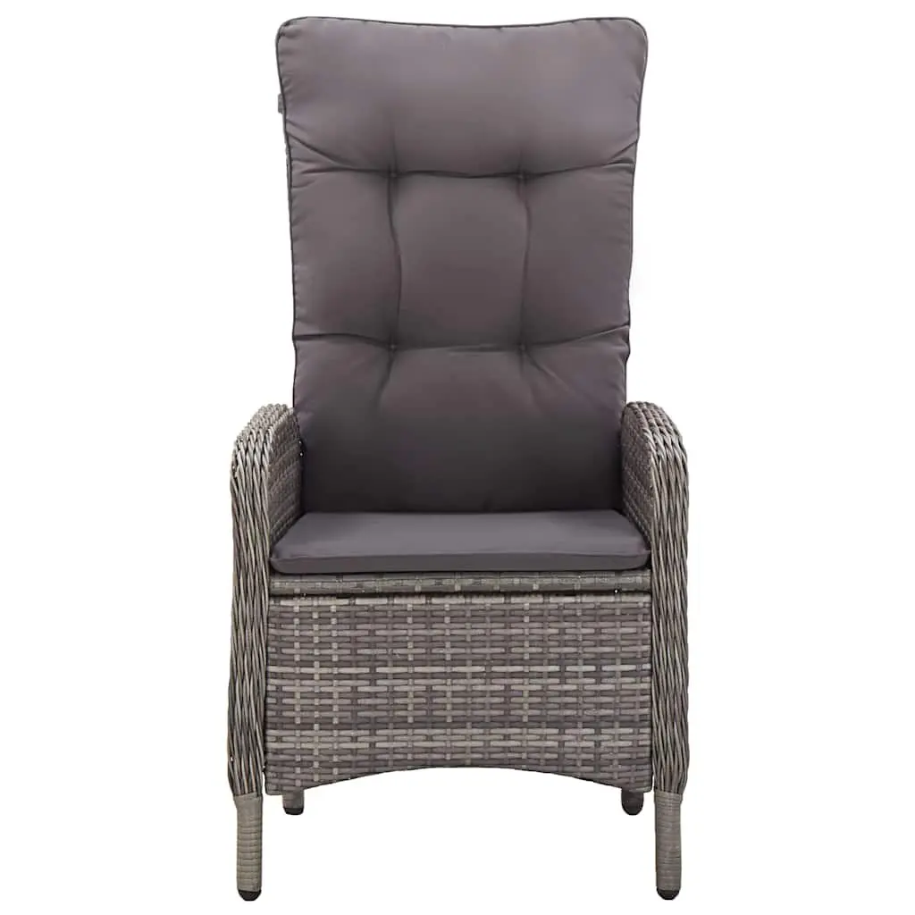 Garden Dining Set 11 Piece Outdoor Furniture Poly Rattan Grey Patio