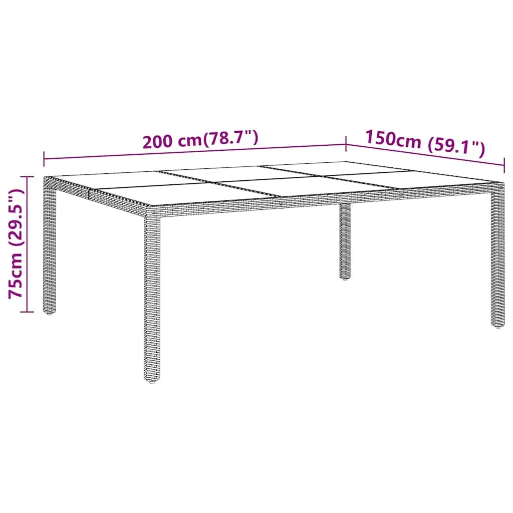 Garden Dining Set 11 Piece Outdoor Furniture PE Rattan Steel Grey Patio