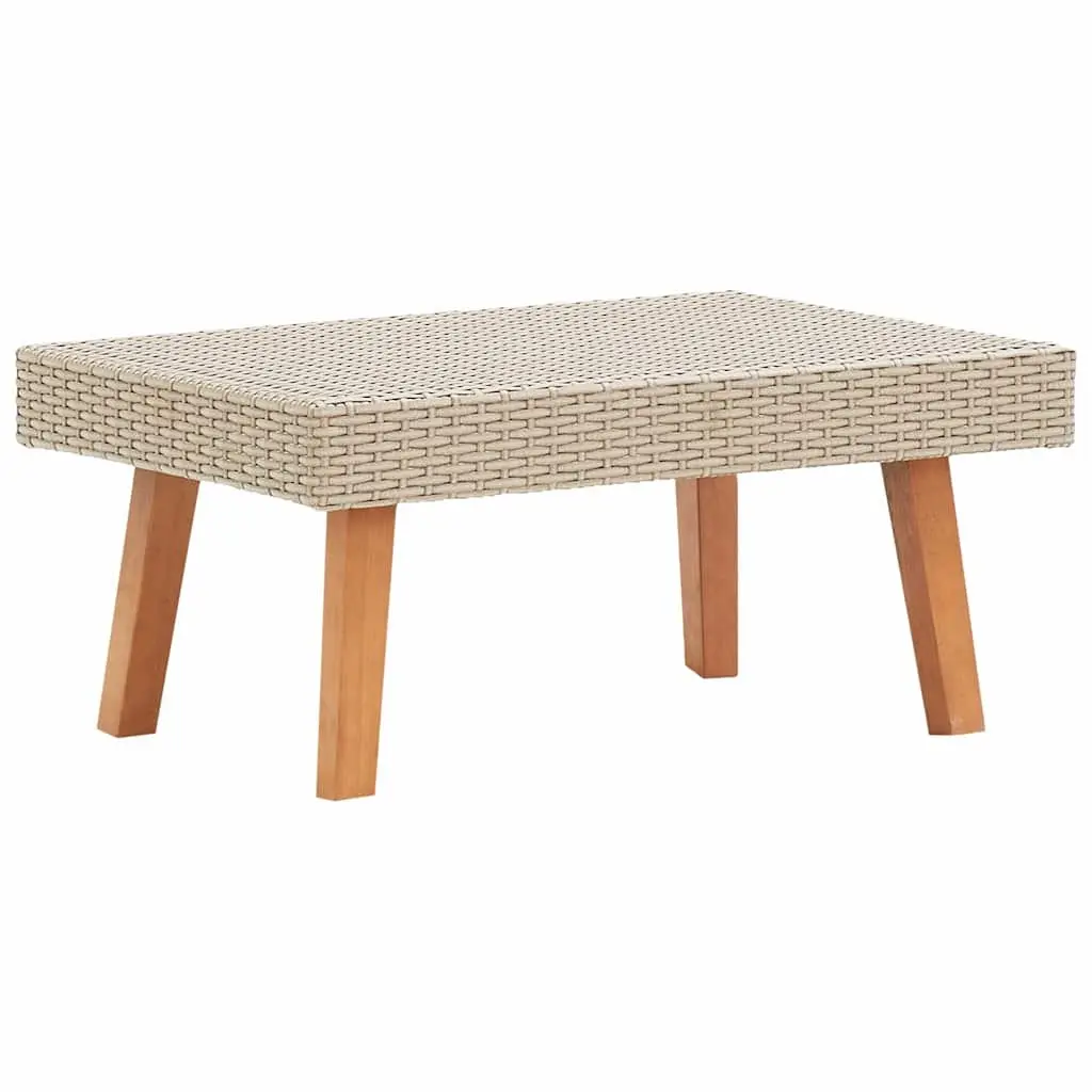 Garden Lounge Set Outdoor Sofa Coffee Table 2 Piece Beige