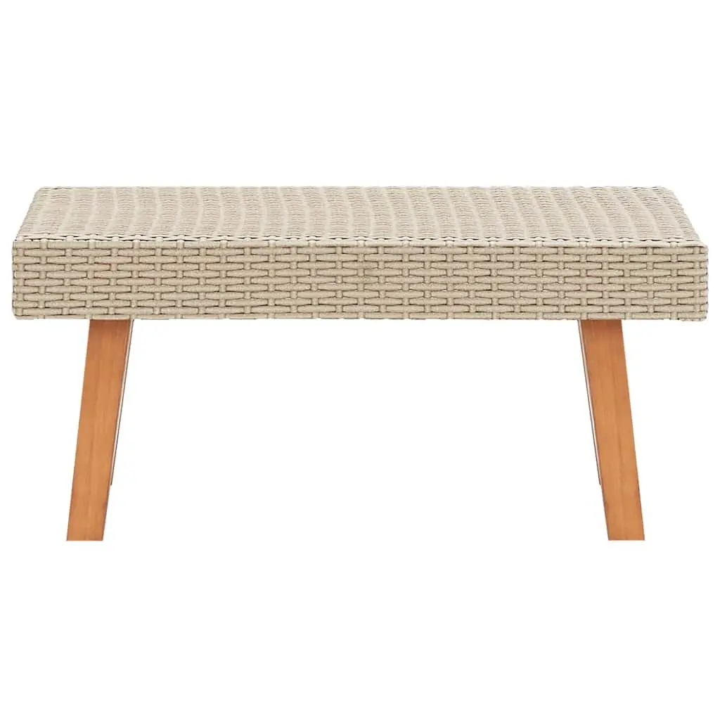 Garden Lounge Set Outdoor Sofa Coffee Table 2 Piece Beige